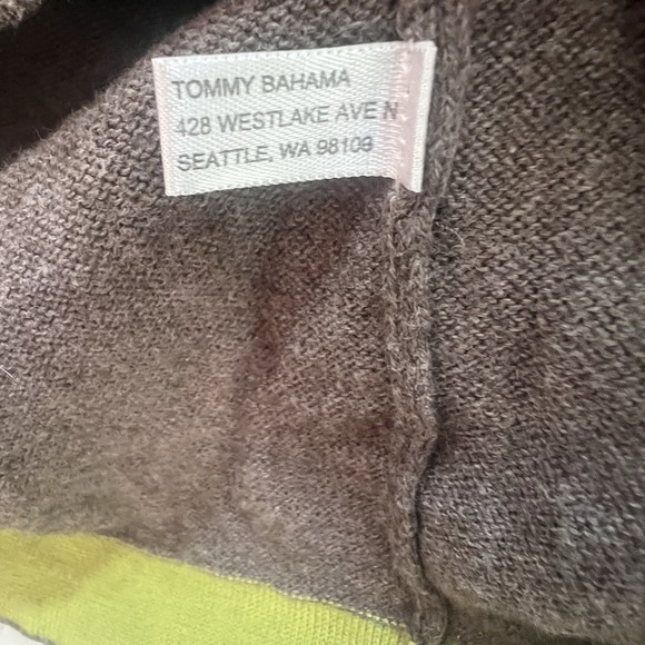 Tommy Bahama Sample Tag Dark Gray Brown Pullover Sweater Sz Large‎ Long Sleeve - Picture 11 of 13